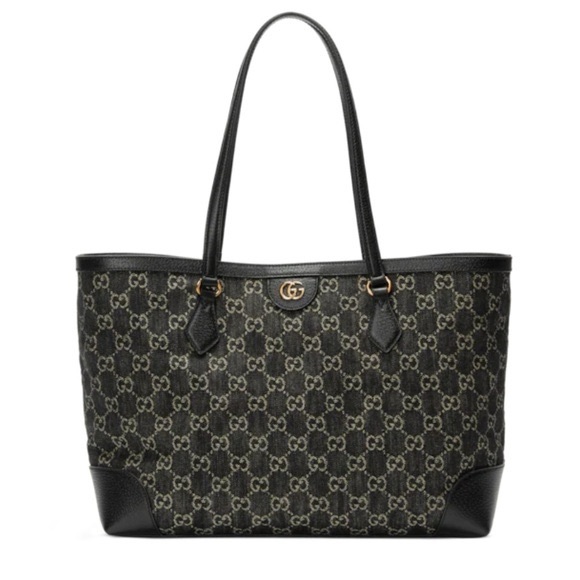 Gucci Black Denim GG Ophidia Tote - Picture 12 of 12